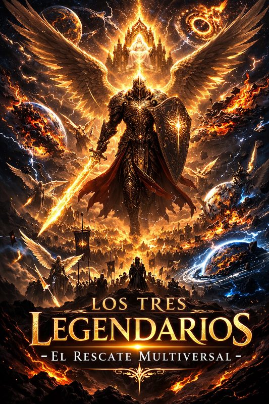 Portada de Los Tres Legendarios: El Rescate Multiversal.